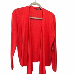 NWT Nic+Zoe Women's Red Open-Front Lightweight Cardigan XL